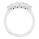 Platinum 1 CTW Natural Diamond Anniversary Band
